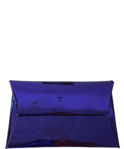 Mirror Metallic Clutch Bag MH080 BLUE